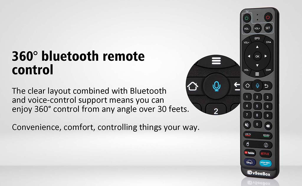 vSeeBox V2 Pro bluetooth remote voice control
