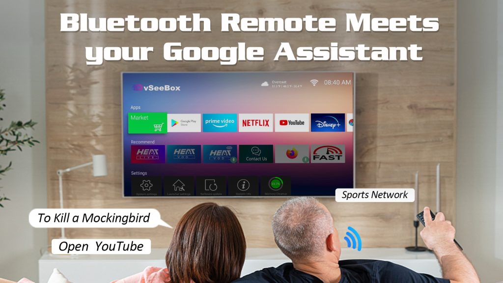 vSeeBox V2 Pro Bluetooth Remote support Google Assistant